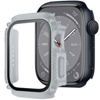 Odporen Armor etui s kaljenim steklom za Apple Watch 41mm - siva