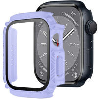 Odporen Armor etui s kaljenim steklom za Apple Watch 41mm - vijolična