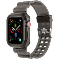 Odporno ohišje s prozornim paščkom za Apple Watch 42mm (Series 10 / 11) - sivo