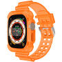 Trpežen etui s prozornim paščkom za Apple Watch Ultra 49mm - neon oranžno