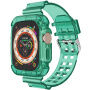 Trpežen etui s prozornim paščkom za Apple Watch Ultra 49mm - zelena