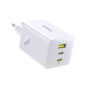 Baseus EnerFill FE11 GaN adapter za hitro polnjenje s priključki 2x USB-C / USB-A - 100W - bel