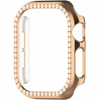 Metalni Etui okrašen s kamenčki za Apple Watch 40mm - rožnato zlat