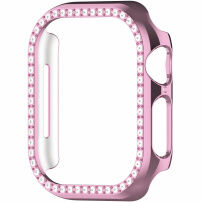 Metalni etui s kamenčki za Apple Watch 41mm - roza