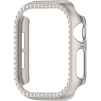 Metalen etui okrašen s kamenčki za Apple Watch 42mm (Series 10 / 11) - starlight