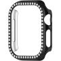 Metalni etui s kamenčki za Apple Watch 45mm - črn