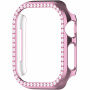 Kovinski etui posut s kamenčki za Apple Watch 45mm - roza