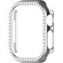 Metalni etui posut s kamenčki za Apple Watch 45mm - srebrn