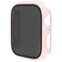 Mat etui s kaljenim Anti-Spy steklom za Apple Watch 40mm - svetlo roza