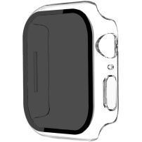 Sijajen etui s kaljenim Anti-Spy steklom za Apple Watch 41mm - prozoren