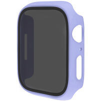 Mat etui s kaljenim Anti-Spy steklom za Apple Watch 41mm - vijoličen