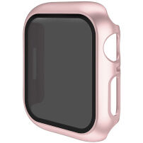 Kovinski etui s kaljenim Anti-Spy steklom za Apple Watch 41mm - roza