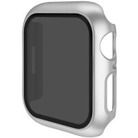 Metalni etui s kaljenim Anti-Spy steklom za Apple Watch 41mm - srebrn