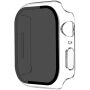 Sijajen etui s kaljenim Anti-Spy steklom za Apple Watch 45mm - prozoren