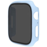 Mat etui s kaljenim Anti-Spy steklom za Apple Watch 45mm - moder