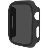Matiran Etui s kaljenim Anti-Spy steklom za Apple Watch 45mm - črn