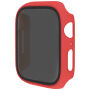 Matiran etui s kaljenim Anti-Spy steklom za Apple Watch 45mm - rdeč