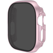 Metalni etui s kaljenim Anti-Spy steklom za Apple Watch Ultra 49mm - roza