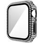 Ovitek s kamenčki s kaljenim steklom za Apple Watch 42mm - črna