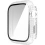 Ovitek s kamenčki s kaljenim steklom za Apple Watch 45mm - jasno