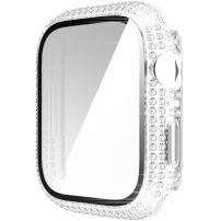 Ovitek s kamenčki s kaljenim steklom za Apple Watch 45mm - jasno