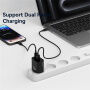 USAMS CC317 GaN adapter za hitro polnjenje z vrati USB-C / USB-A - 33W - črn