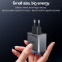 Yesido YC101 GaN adapter za hitro polnjenje s priključki 2x USB-C / USB-A - 65W - temno siv