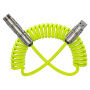 WEKOME WDC-80 2v1 spiralni polnilni in podatkovni Kabel - USB-C / USB-A na USB-C / Lightning - 1,8 m - neonsko zelen