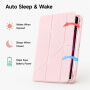 XDcase Etui z origami stojalo in prostorom za Apple Pencil za iPad Air 13" (2024-2026) / Pro 12,9" (2018-2022) - roza