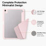XDcase Etui z origami stojalo in prostorom za Apple Pencil za iPad Air 13" (2024-2026) / Pro 12,9" (2018-2022) - roza