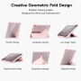 XDcase Etui z origami stojalo in prostorom za Apple Pencil za iPad Air 13" (2024-2026) / Pro 12,9" (2018-2022) - roza