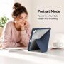 XDcase etui z origami stojalom in prostorom za Apple Pencil za iPad Air 13" (2024-2026) / Pro 12,9" (2018-2022) - temno modro