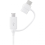 Originalni Samsung podatkovni kabel USB-A / USB-C / micro USB - 1,5 m - bela