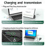 Avdio, polnilna in podatkovna redukcija - USB-C na USB-A - siva
