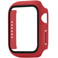 Mat etui s kaljenim steklom za Apple Watch 41mm - rdeč