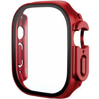 Metalni etui s kaljenim steklom za Apple Watch Ultra 49mm - rdeč