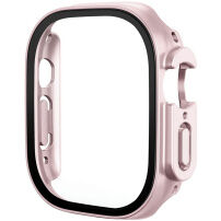 Metalni etui s kaljenim steklom za Apple Watch Ultra 49mm - rožnat