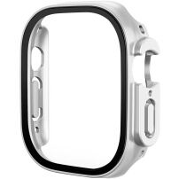 Metalni etui s kaljenim steklom za Apple Watch Ultra 49mm - srebrn