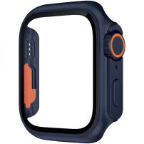 Etui v stilu Watch Ultra s kaljenim steklom za Apple Watch 40mm - temno modra