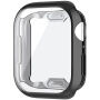 Metalni etui iz mehke plastike z zaščito zaslona za Apple Watch 41mm - črn
