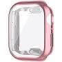 Metalen etui iz mehke plastike z zaščito zaslona za Apple Watch 41mm - roza