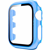 Prozoren ovitek s kaljenim steklom za Apple Watch 42mm - modro