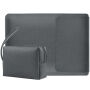 Ovitek 2v1 s stojalom in torbico za dodatke za iPad do 13" / MacBook do 14" - siv