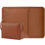 Ovitek 2v1 s stojalom in torbico za dodatke za iPad do 13" / MacBook do 14" - rjav