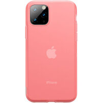 Baseus silikonski prozorni pokrov za iPhone 11 Pro Max - rdeče