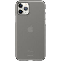 Baseus ultra tanek prozoren mat pokrov za iPhone 11 Pro - črna
