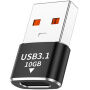 Audio, polnilna in podatkovna redukcija - USB-C na USB-A - črna