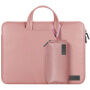 Torba s torbico za dodatke in paščkom za iPad do 13" / MacBook do 14" - roza