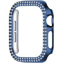 xDfind kovinski etui posut s kamenčki za Apple Watch 46mm - temno moder
