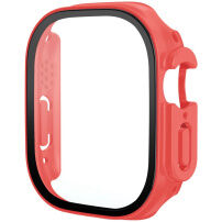 xDfind mat etui s kaljenim steklom za Apple Watch Ultra 49mm - rdeč
